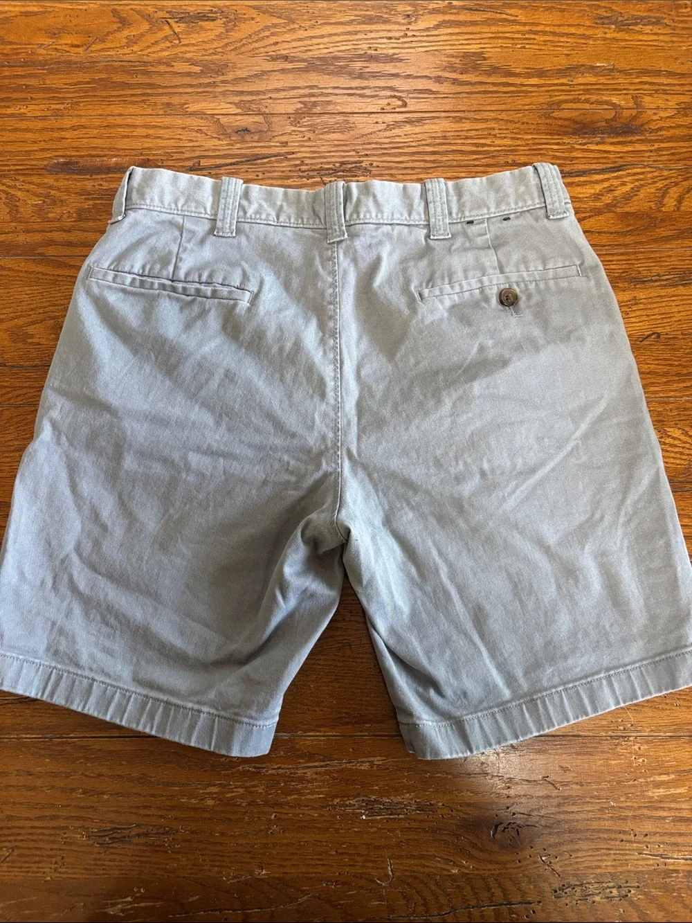 J. Crew 9” Flex Chino Shorts Men’s Gray Cotton Stretch Preppy Casual Size 31